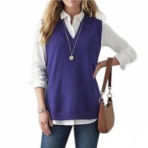 NWT! J. Jill Side-Button Sweater Vest